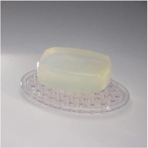 Plastic Soap Saver, Holder Tray for Bathroom Counter, Shower, Kitchen, 0.75 in. x 3.25 in. x 4.75 in, Clear (New Version)