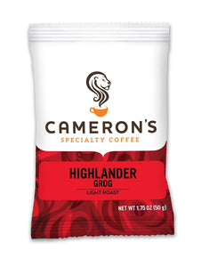 Cameron's Coffee Roasted Ground Coffee Bags, Flavored, Highlander Grog, 1.75 Ounce (Pack of 24)