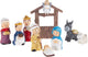 Hey! Play! Nativity Kids Playset - Hand Painted Christmas Children's Manger Scene Indoor Decor & Bible Toys for Sunday School, Holiday Decoration
