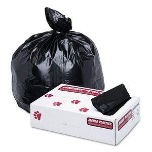 Low-Density Commercial Can Liner, 60gal, 1.7mil, 38 x 58, Black, 100/Carton, Sold as 1 Carton