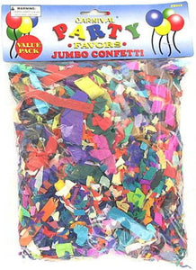 carnival party favors Jumbo Paper Confetti, Case of 24