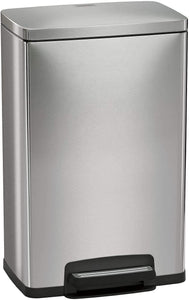 Tramontina Stainless Steel Rectangular Step Can Freshener System, Trash Can