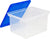 Storex Plastic File Tote Storage Box with Snap-On Lid, Letter/Legal Size, Clear (61508U01C)