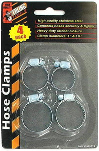 4 Pack hose clamps Case of 72