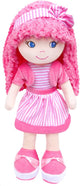 girlzndollz Leila Holiday Dress Up Doll with Bag, Light Pink/White