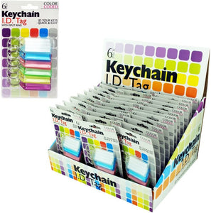 Color coded key chain tags