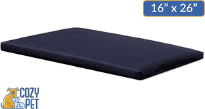 Cozy Pet Weather Resistant Dog Bed Kennel Pad Crate Mat Navy 16 X 26 Inches