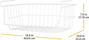 Whitmor White Wire Shelf Basket
