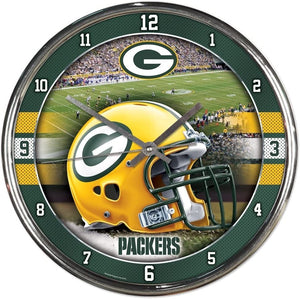 WinCraft NFL Green Bay Packers Chrome Clock