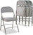 Alera ALEFC94VY40LG Steel Folding Chair with Two-Brace Support, Padded Seat, Light Gray (Case of 4)