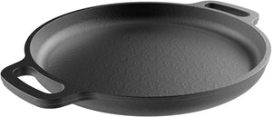 Cast Iron Pizza Pan-13.25” Pre-Seasoned Skillet for Cooking, Baking, Grilling-Durable, Long Lasting, Even-Heating Kitchen Cookware by Classic Cuisine