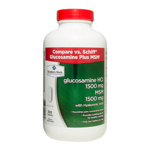 Member's Mark Glucosamine HCl 1500mg MSM 1500mg with Hyaluronic Acid (1 bottle (350 tablets))
