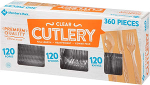 Full length - Member's Mark Clear Cutlery Combo Pack - 360 ct.