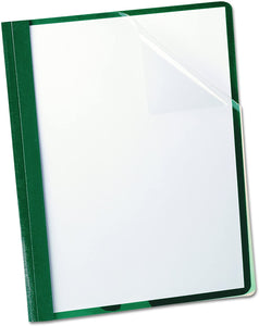 Oxford Clear Front Report Covers, Letter Size, Hunter Green, 25 per Box (55856)