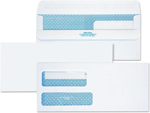Quality Park 24519 2-Window Redi-Seal Security-Tinted Envelope, 9, 3 7/8 x 8 7/8, White, 250/CT