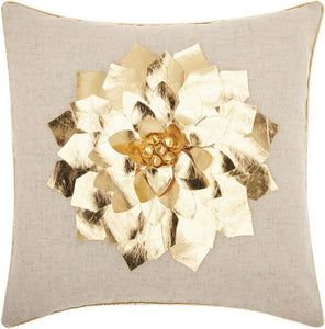 Nourison Mina Victory L1441-Parent Home for The Holiday Poinsettia Throw Pillow
