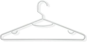 Honey-Can-Do HNGT01195 Lightweight Tubular Hangers White, 60-Pack