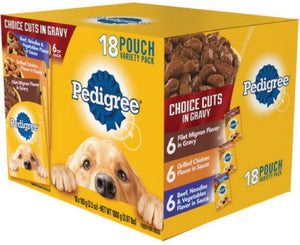 Pedigree Choice Cuts in Gravy 18 Pouch Variety Pack, Flavor in Sauce (1)