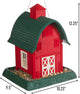 North States Village Collection Red Barn Birdfeeder: Easy Fill and Clean. Squirrel Proof Hanging Cable included, or Pole Mount (pole sold separately). Large, 5 pound Seed Capacity (9.5 x 10.25 x 13.25, Red)