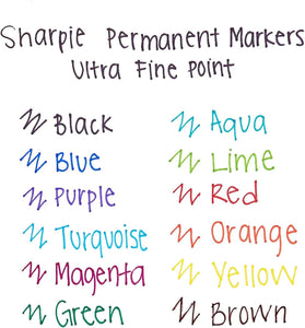 Sharpie 37001 Permanent Markers, Ultra Fine Point, Black, 24 Count