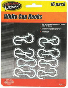 Bulk Buys HS111-24 7&quot;L x 7&quot;H x 7&quot;W Cup Hook Pack - Pack of 24