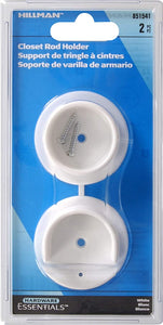 Hillman Hardware Essentials 851541 White Plastic Pole Socket Set-1-3/8"