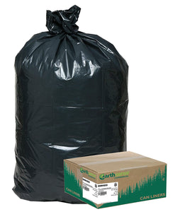 Earthsense Commercial RNW4850 Recycled Can Liners, 40-45gal, 1.25mil, 40 x 46, Black (Case of 100)