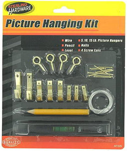 Bulk Buys MT329-25 Picture Hanging Kit - Pack of 25