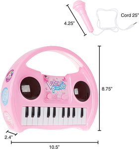 Kids Karaoke Machine with Microphone, Includes Musical Keyboard & Lights - Battery Operated Portable Singing Machine for Boys and Girls by Hey! Play!