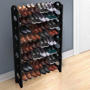 Sorbus Shoe Rack Organizer Storage – Stackable and Detachable – Easy to Assemble – No Tools Required, 8 Shelf