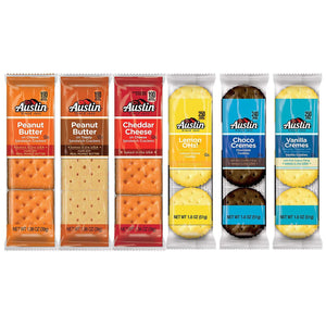 Austin 827544 Cookies and Crackers, Assorted, 1.38 oz per Pack, 45 Packs/Box