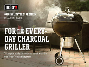 Weber 14401001 Original Kettle Premium Charcoal Grill, 22-Inch, Black