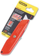 Stanley 10189C Interlock Safety Utility Knife w/Self-Retracting Round Point Blade, Red Orange