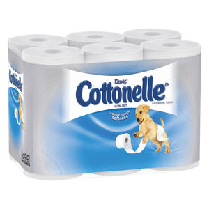 Cottonelle Ultra Soft Bath Tissue, 1-Ply, 165 Sheets/Roll, 48/Carton
