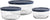 Classic Glass Food Storage Containers with Lids, Blue, 6-Piece Set