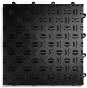 GarageTrac Diamond, Durable Copolymer Interlocking Modular Non-Slip Garage Flooring Tile