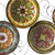 6-Piece Italian Plates Wall Art Sculpture Set, Hand Painted and Glazed to Perfection