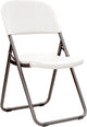 Lifetime 80155 Loop Leg Folding Chair, White Granite , Pack of 4