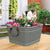 Galvanized Square Shape Washtub Design Garden Planter - Powder Coated with Drain Hole - 14
