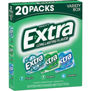 Extra Sugar-Free Gum Variety Box 15 ct., 20 pks. A1