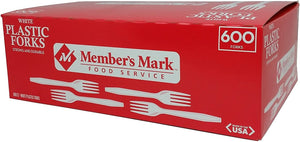 Member's Mark White Plastic Forks (600 ct.)