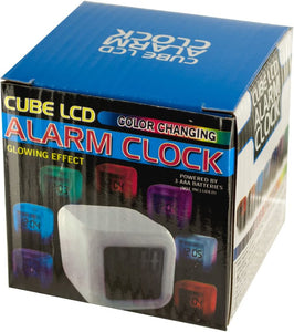 bulk buys LED Color Changing Plastic Digital Alarm Clock - White, Pack of 5