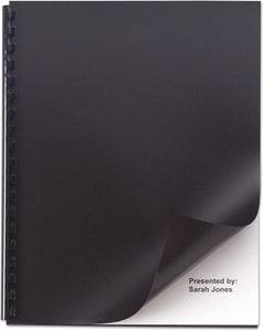 Swingline GBC 2514493 Opaque Plastic Presentation Binding System Covers 11 x 8-1/2 Black 50/Pack