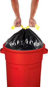 Trash Bags 33 Gallon Drawstring Black Large Garbage Bags 40 Count - Bilt-Tuf
