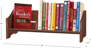 Guidecraft Tabletop Wooden Book Browser - Cherry: Books, Files & Folder Organizer; Home Office and School Storage Furniture