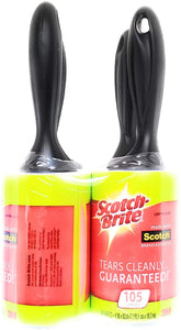 Scotch-Brite Lint Roller (105 Sheets/Roller),105 Count (Pack of 4)