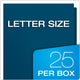 Oxford Two-Pocket Folders w/Fasteners, Blue, Letter Size, 25 per box (57702)
