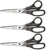 Westcott : Three Pack Value Pack Scissors, 8in, Black -:- Sold as 1 PK
