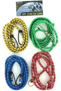 6 Foot stretch cord -assorted colors - Pack of 48