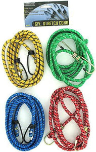 6 Foot stretch cord -assorted colors - Pack of 72